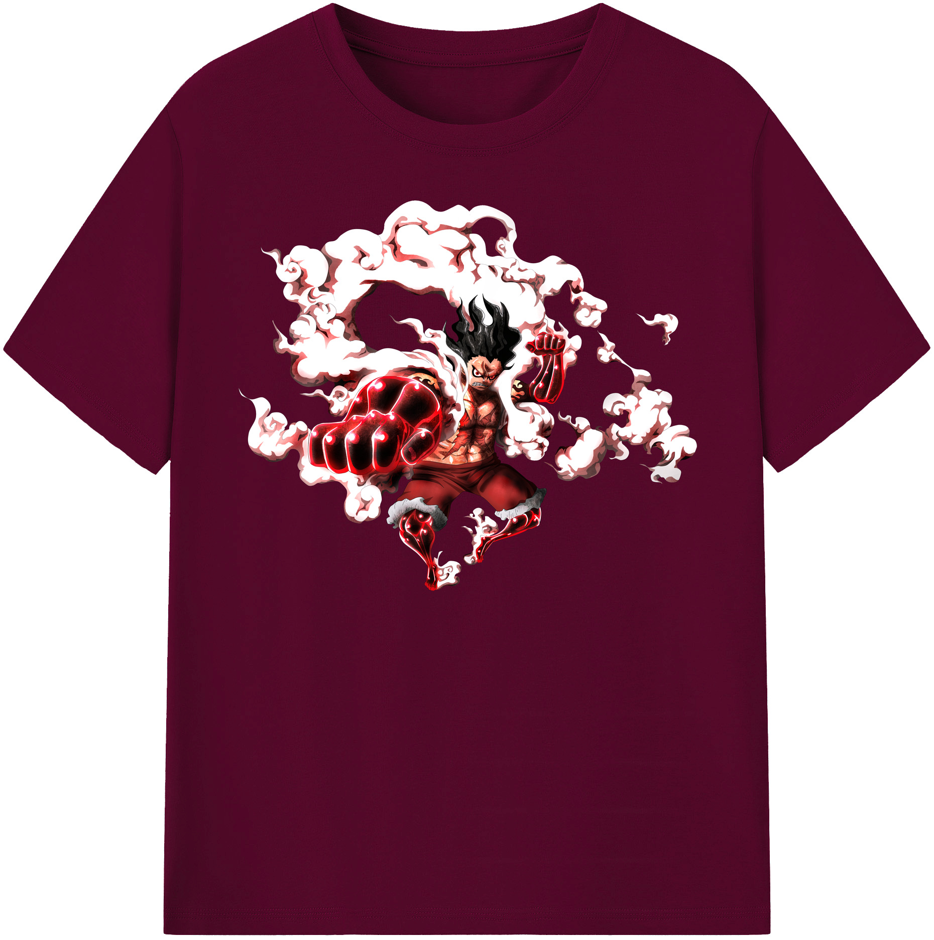 ワンピース モンキー・D・ルフィ ONE PIECE Monkey D. Luffy レディースカジュアルプリントTシャツ（綿100％）